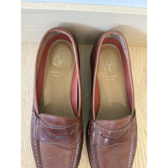 Cole Haan Men's 8 American Classics Penny Loafer Style Brown Leather Slip On - Picture 2 of 5
